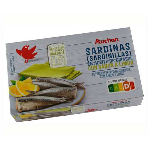 Alcampo PRODUCTO ALCAMPO Sardinillas en aceite de girasol al limón lata 65 g