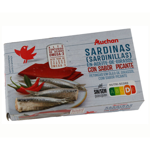 Alcampo PRODUCTO ALCAMPO Sardinillas picantes en aceite de girasol lata 65 g