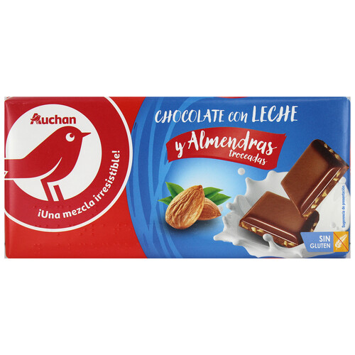 Alcampo PRODUCTO ALCAMPO Tableta de chocolate con leche y almendras troceadas 150 g