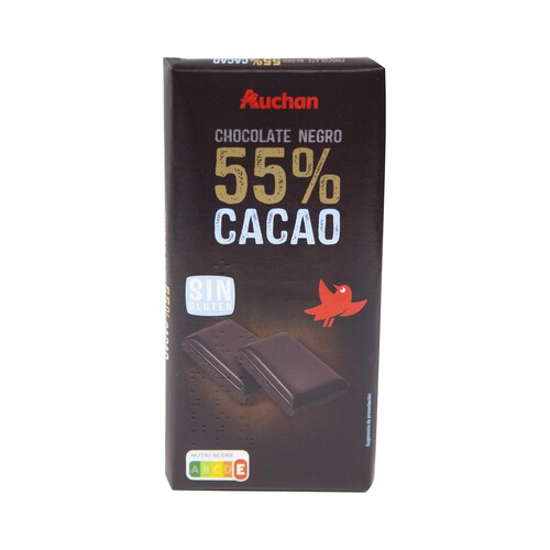 Alcampo PRODUCTO ALCAMPO Tableta de chocolate negro 55% cacao 150 g