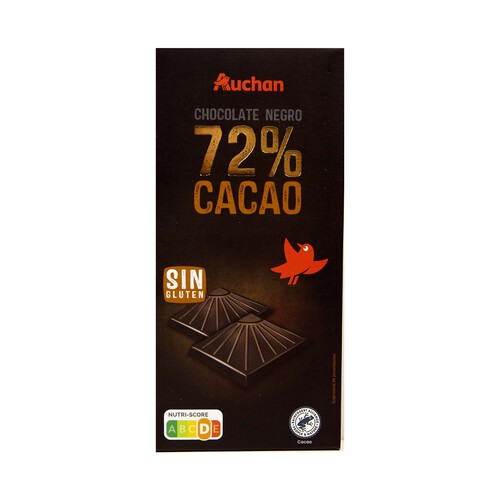 Alcampo PRODUCTO ALCAMPO Tableta de chocolate negro 72 % cacao 100 g
