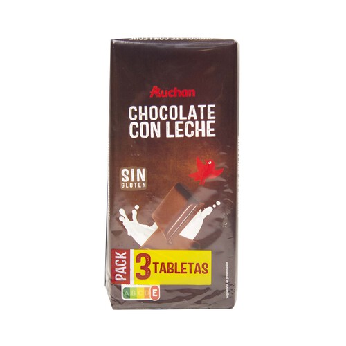 Alcampo PRODUCTO ALCAMPO Tabletas de chocolate con leche 3 uds. 150 g