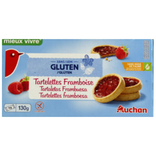 Alcampo PRODUCTO ALCAMPO Tartaletas de frambuesa sin gluten PRODUCTO ALCMAPO 130 g
