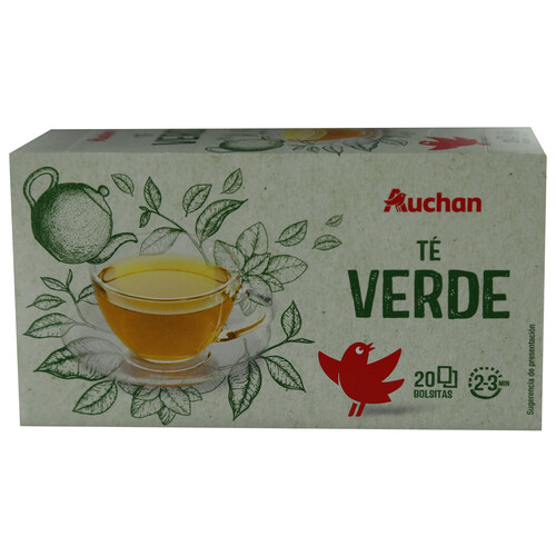 Alcampo PRODUCTO ALCAMPO Té verde 100% natural en bolsitas 20 uds.36 g
