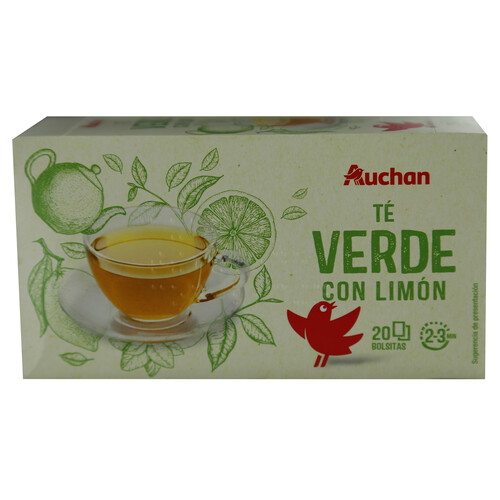 Alcampo PRODUCTO ALCAMPO Té verde con limón 20 uds.30 g