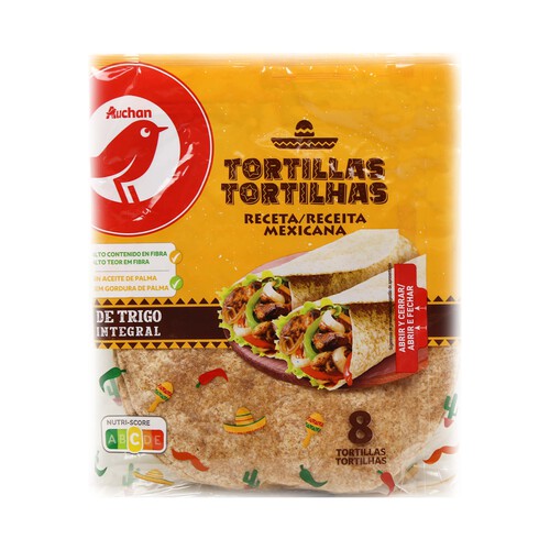 Alcampo PRODUCTO ALCAMPO Tortillas de trigo integrales 8 uds. 320 g