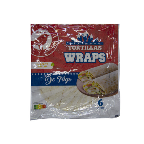 Alcampo PRODUCTO ALCAMPO Tortillas de trigo Wraps PRODUCTO ALCAMPO 6 uds 375 g