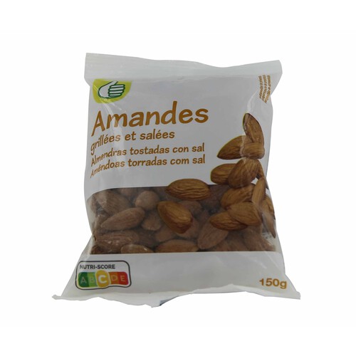 Alcampo PRODUCTO ECONÓMICO ALCAMPO Almendras con piel tostadas y saladas PRODUCTO ECONÓMICO ALCAMPO 150 g