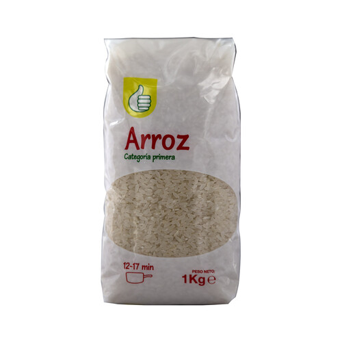 Alcampo PRODUCTO ECONÓMICO ALCAMPO Arroz redondo de categoria primera 1 kg