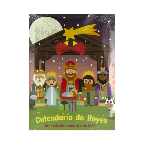 Alcampo PRODUCTO ECONÓMICO ALCAMPO Calendario Reyes de chocolate 75 g