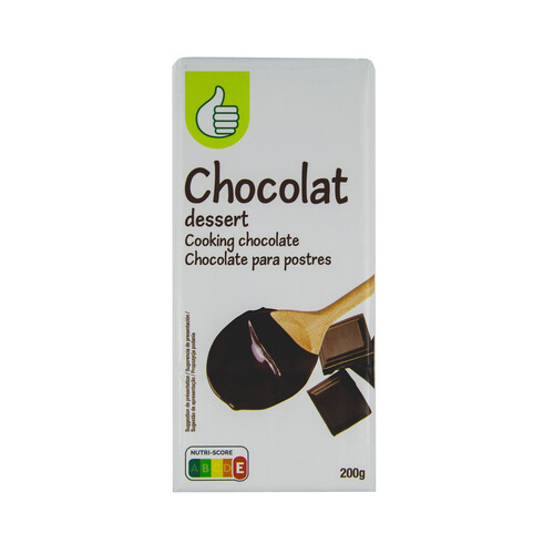 Alcampo PRODUCTO ECONÓMICO ALCAMPO Chocolate para postres tableta de 200 g