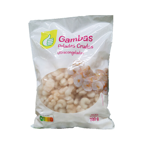 Alcampo PRODUCTO ECONÓMICO ALCAMPO Gambas crudas peladas 220 / 440 y ultracongeladas PRODUCTO ECONÓMICO ALCAMPO 700 g