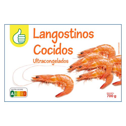 Alcampo PRODUCTO ECONÓMICO ALCAMPO Langostinos 50/55 cocidos y ultracongelados 700 g
