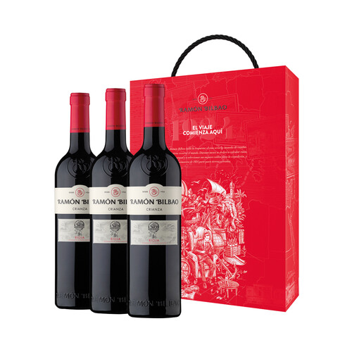 Alcampo RAMÓN BILBAO Estuche De 3 Botella De Vino Tinto Crianza Con D.O. Ca. Rioja