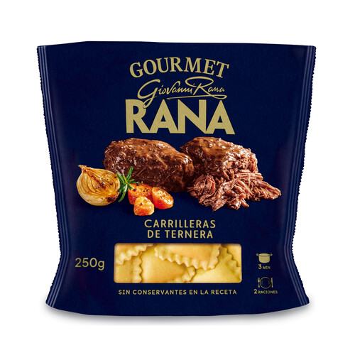 Alcampo RANA Gourmet Raviolis de pasta fresca rellenos guiso de carrilleras de ternera 250 g