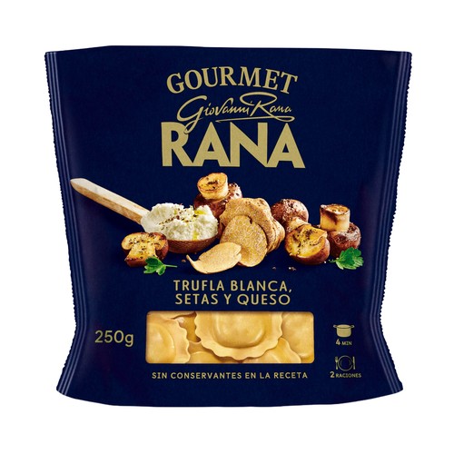 Alcampo RANA Gourmet Soles de pasta fresca al huevo rellenos de trufa blanca setas y queso 250 g