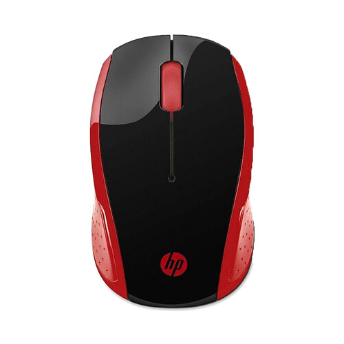Alcampo Ratón inalámbrico HP 200 (2HU82AA) rojo 1000dpi conexión Usb