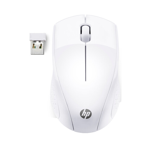 Alcampo Ratón inalámbrico HP 220 (7KX12AA) blanco 1600dpi conexión Usb