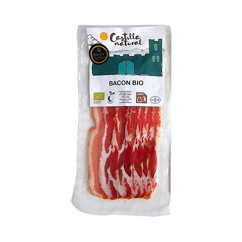Alcampo RAZA Y SABOR Castilla natural Bacon extra ecológico cortado en lonchas 70 g