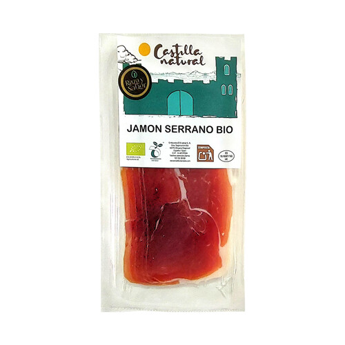 Alcampo RAZA Y SABOR Castilla natural Jamón serrano ecológico cortado en lonchas 70 g
