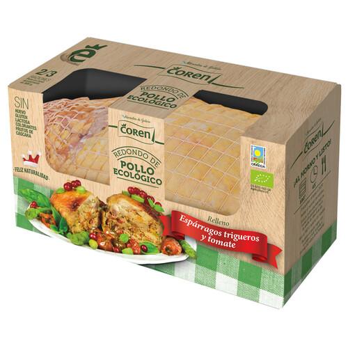 Alcampo Redondo De Pollo Ecológico Listo Para Hornear Relleno De Espárragos Trigueros Y Tomate COREN