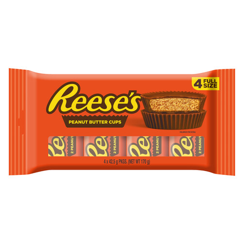 Alcampo REESE'S Barrita de crema de cacahuete cubierto de chocolate pack 4 x 2 uds. 170 g