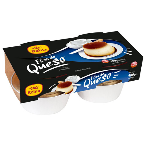 Alcampo REINA Flan de queso elaborado sin gluten REINA 4 x 100 g