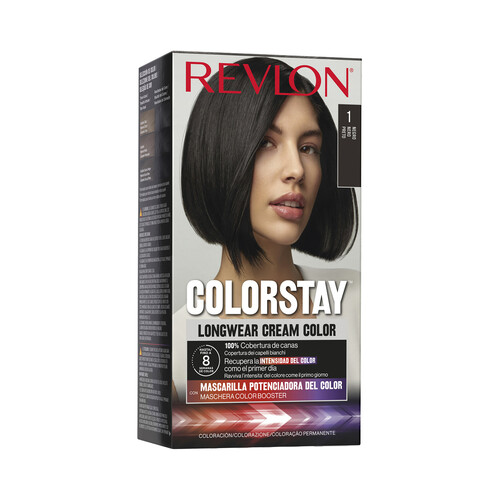 Alcampo REVLON Coloración permanente tono 1 negro REVLON Colorstay