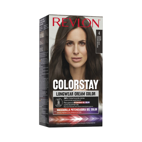 Alcampo REVLON Coloración permanente tono 4 Castaño REVLON Colorstay