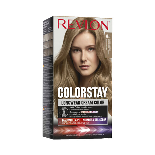 Alcampo REVLON Coloración permanente tono 8.13 Rubio claro beige REVLON Colorstay