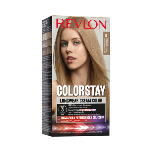 Alcampo REVLON Coloración permanente tono 8 Rubio claro REVLON Colorstay