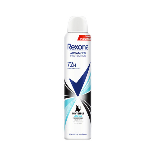 Alcampo REXONA Desodorante en spray para mujer con acción antimanchas REXONA Invisible aqua 200 ml