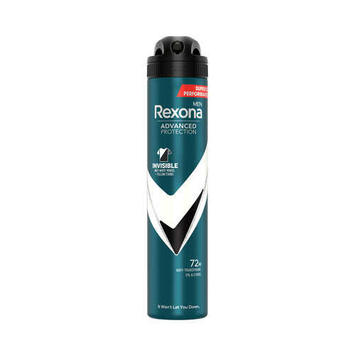 Alcampo REXONA Desodorante spray para hombre con protección anti manchas REXONA Men invisible 200 ml