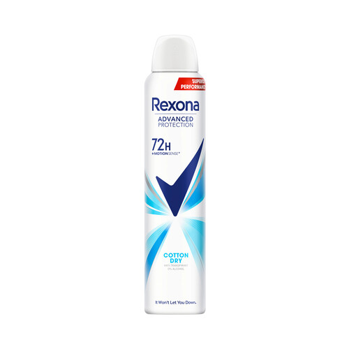 Alcampo REXONA Desodorante spray para mujer con efecto sensación seca REXONA Cotton dry 200 ml