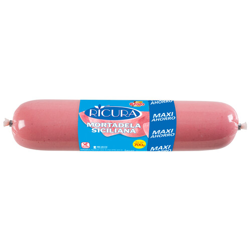 Alcampo RICURA Mortadela siciliana elaborada sin gluten 700 g