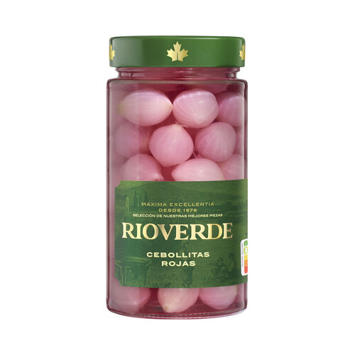 Alcampo RIOVERDE Cebollitas rojas en vinagre frasco de 180 g