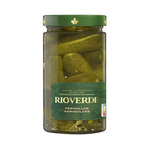 Alcampo RIOVERDE Pepinillos grandes agridulces frasco de 380 g