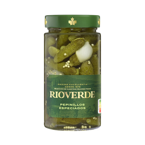 Alcampo RIOVERDE Pepinillos pequeños especiados frasco de 180 g