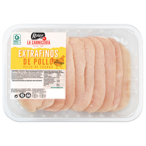 Alcampo ROLER La Carniceria Pechuga De Pollo En Filetes Extrafinos 320 G