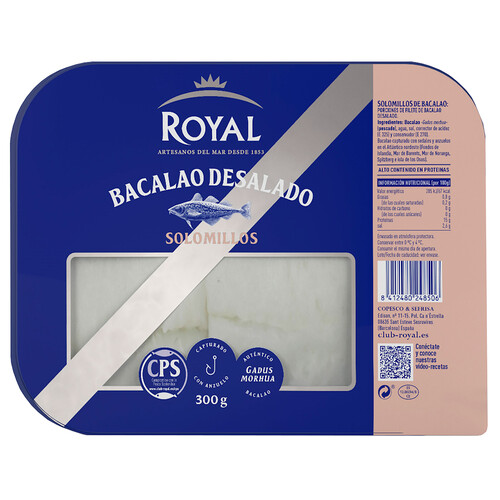 Alcampo ROYAL Bacalao desalado en solomillo ROYAL 300 g