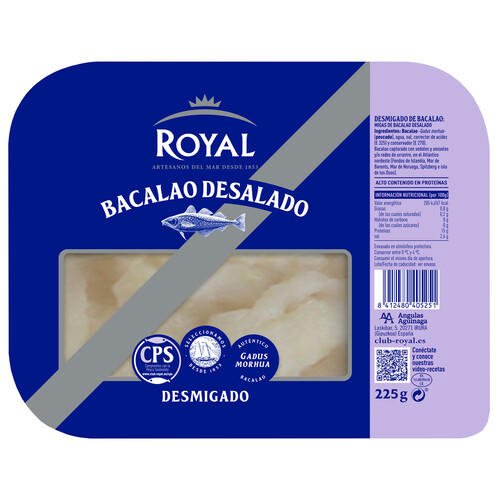 Alcampo ROYAL Bacalao desmigado desalado ROYAL 225 g