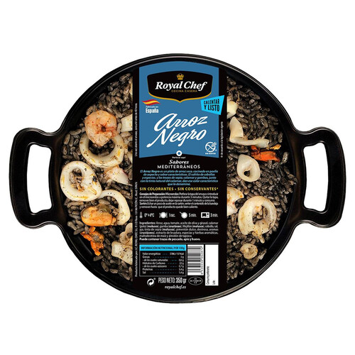 Alcampo ROYAL CHEF Arroz negro sin gluten listo para calentar y comer ROYAL CHEF 350 g