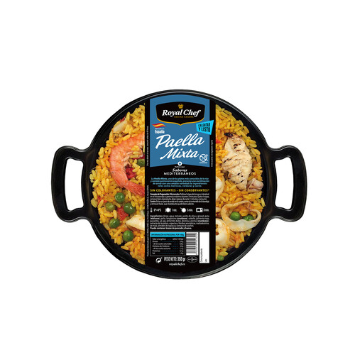 Alcampo ROYAL CHEF Paella mixta sin gluten calentar y listo ROYAL CHEF 350 g