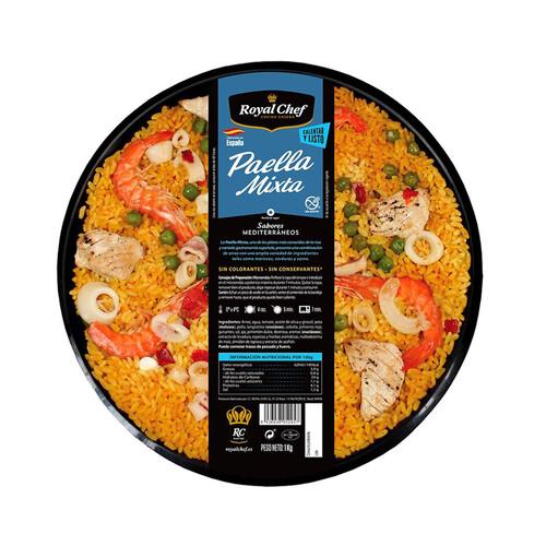 Alcampo ROYAL CHEF Paella mixta sin gluten lista para calentar y comer ROYAL CHEF 1 kg
