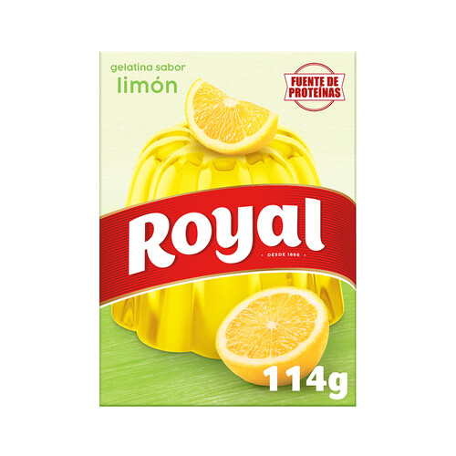 Alcampo ROYAL Gelatina en polvo sabor limón ROYAL 114 g