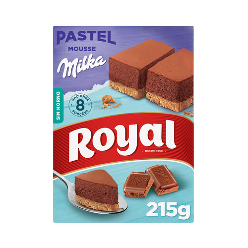 Alcampo ROYAL Preparado para pastel mousse de chocolate Milka ROYAL 215 g