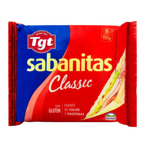 Alcampo SABANITAS Queso en lonchas fundidas SABANITAS 8 uds. 150 g