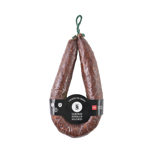 Alcampo SABORES SIERRA DE MADRID Chorizo de ciervo 100% natural elaborado sin gluten ni lactosa 250 g