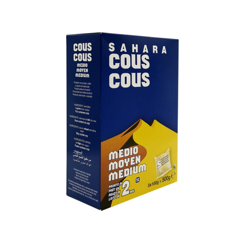Alcampo SAHARA Cuscus grano medio SAHARA 5 bolsas x 100 g