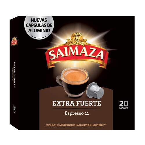 Alcampo SAIMAZA Café en cápsulas extrafuerte I11 20 uds